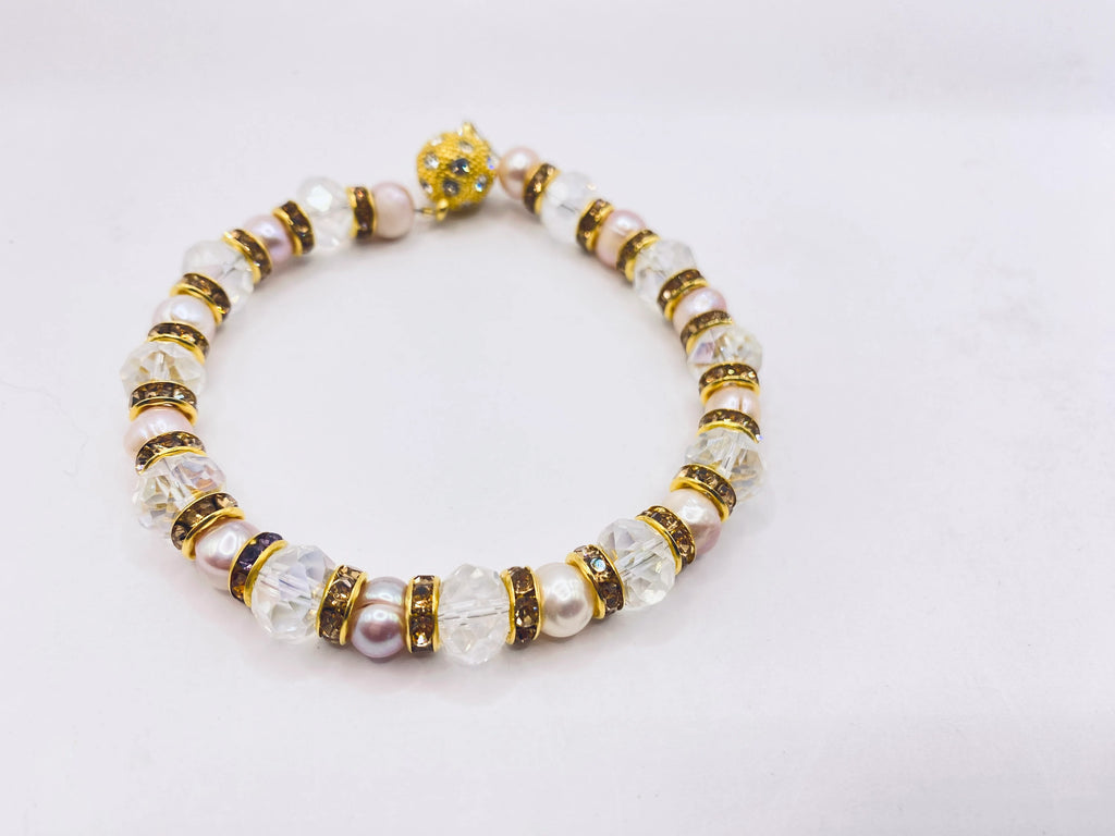 Freshwater Pearl & Crystal Pet Collar