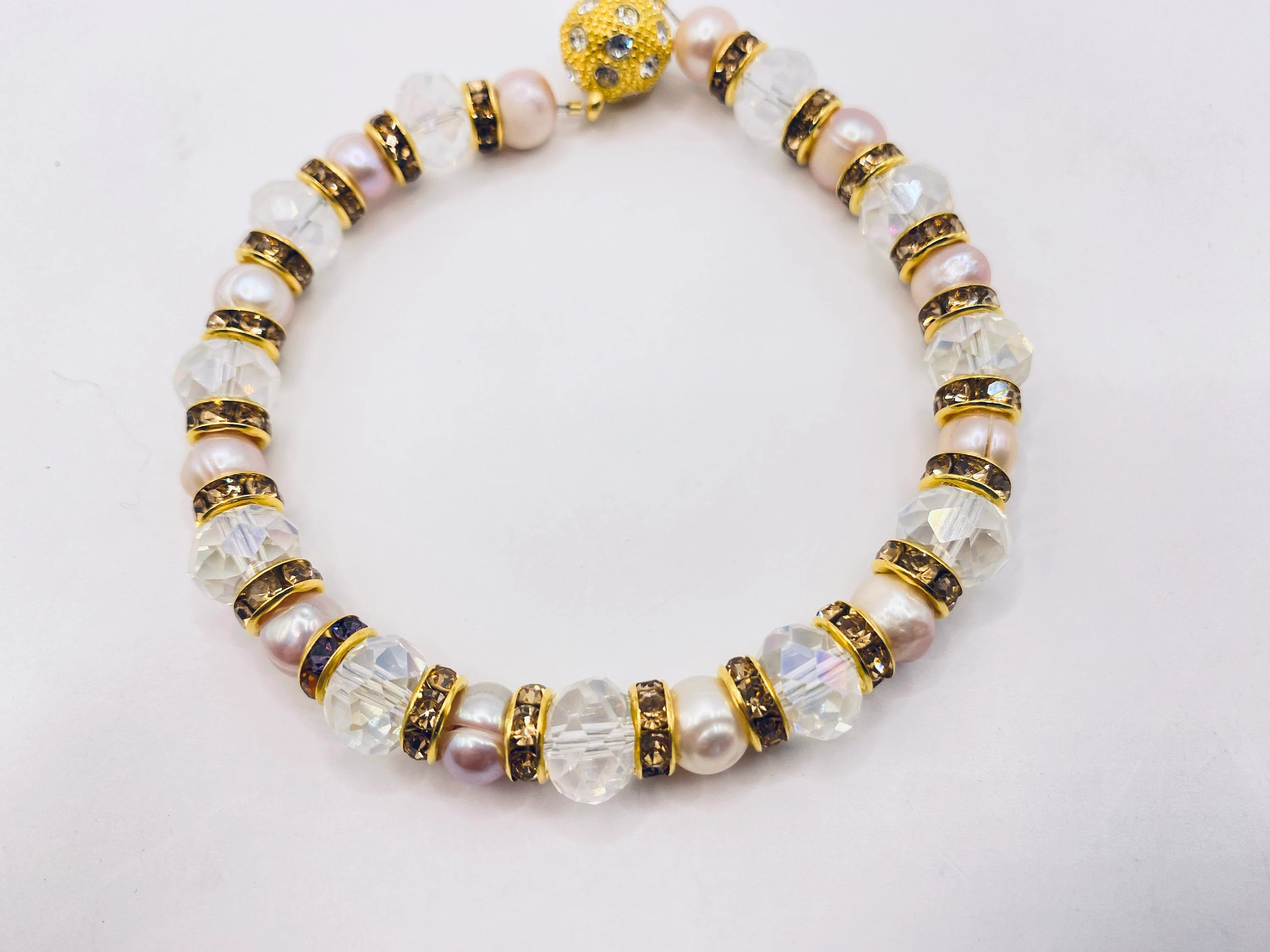 Freshwater Pearl & Crystal Pet Collar