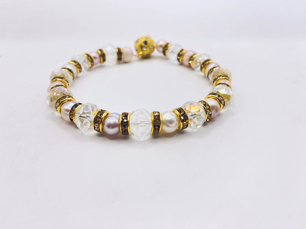 Freshwater Pearl & Crystal Pet Collar