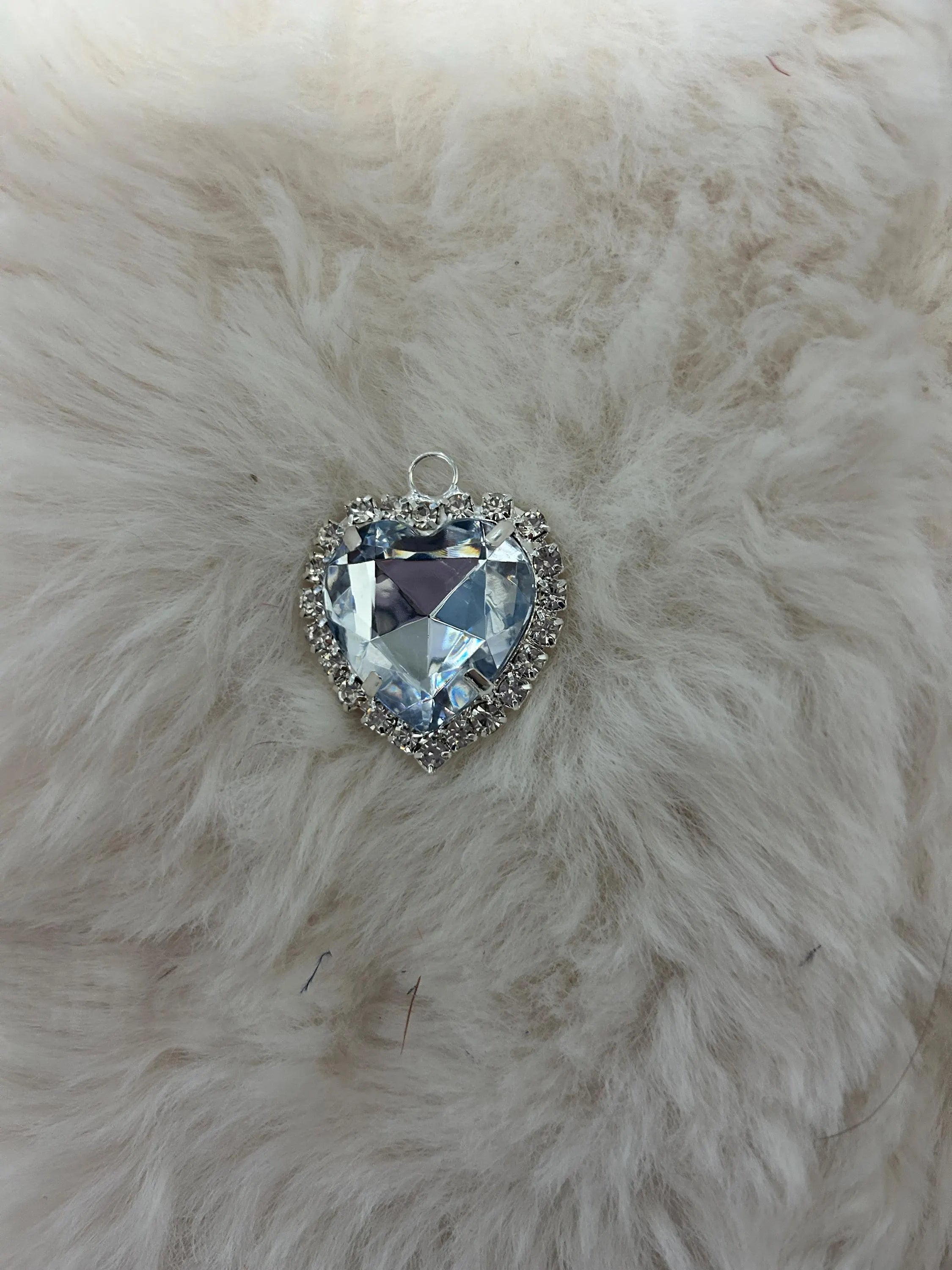 Gold & Silver Crystal Cat Collar with Heart Charm